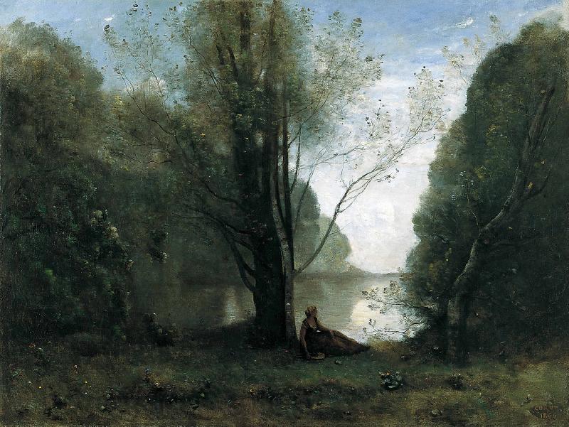Jean-Baptiste-Camille Corot The Solitude Germany oil painting art
